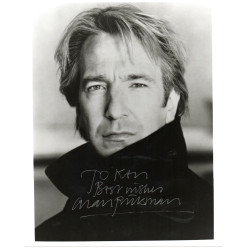Alan Rickman Actor Harry Potter, Die Hard Signed 10x8 B/W Photo Autographed
