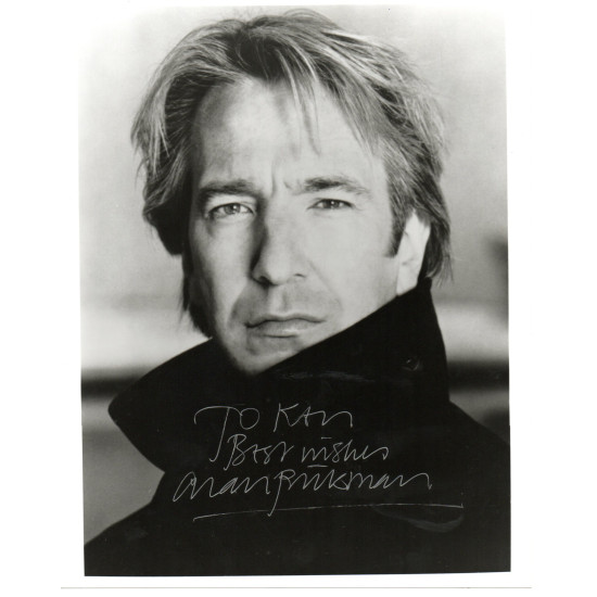 Alan Rickman Actor Harry Potter, Die Hard Signed 10x8 B/W Photo Autographed