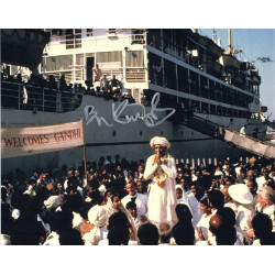 Ben Kingsley as Mahatma Ghandhi in Ghandhi Signed 10x8 Col Photo Autographed