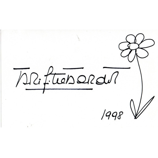 Brigitte Bardot French actress & Model Signed 8x5 Album Page with Doodle Autographed