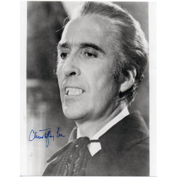Christopher Lee as Dracula Hand Signed 10x8 B/W Photo Autographed