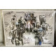 Doctor Who Cyberman A3 Art Work Poster Signed Autographed x 13