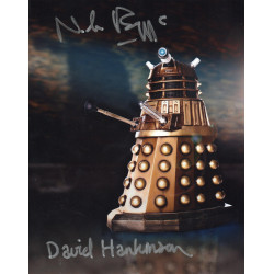 Dr Who Dalek 10x8 Col Photo signed by Nicholas Briggs & David Hankinson Autographed