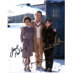 Doctor Who & Companions Multi Signed 10x8 Col Photo Autographed