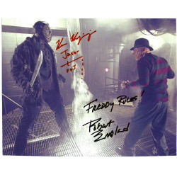 Freddy Vs Jason Double Signed 10x8 Col Photo Autographed 