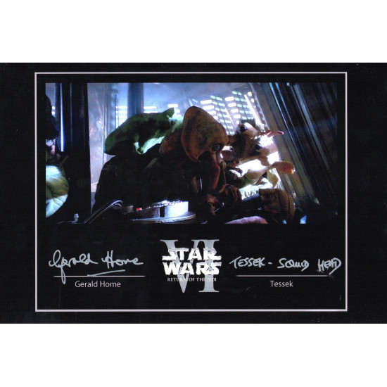 Gerald Home as Tessek in Star Wars Return of The Jedi Signed 12x8 Col Photo Autographed