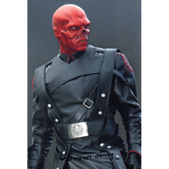 Hugo Weaving as Red Skull in Captain America Signed 12x8 Col Photo Autographed