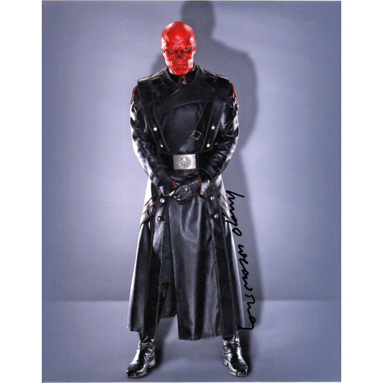Hugo Weaving as Red Skull in Captain America Signed 12x8 Col Photo Autographed B