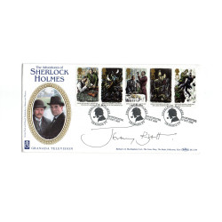 Jeremy Brett Signed Sherlock Holmes Benham 1993 Limited Edition FDC Autographed