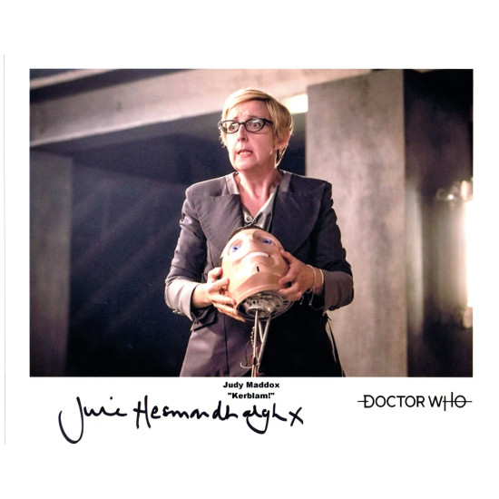Julie Hesmondhalgh as Judy Maddox in Dr Who Kerblam Signed 10x8 Col Photo Autographed