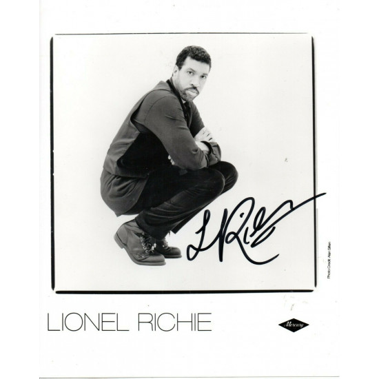 Lionel Richie Hand Signed 10x8 B/W Music Promo Photo Autographed