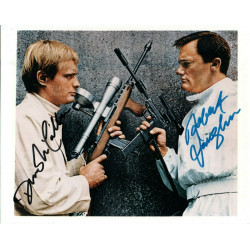 The Man from U.N.C.L.E. Autographed 10x8 Col Photo Double Signed W/COA. Signed by Robert Vaughn and David McCullum.