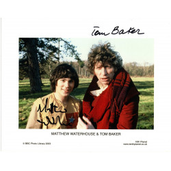 Doctor Who & Companion Adric Double Signed 10x8 Col Photo Autographed