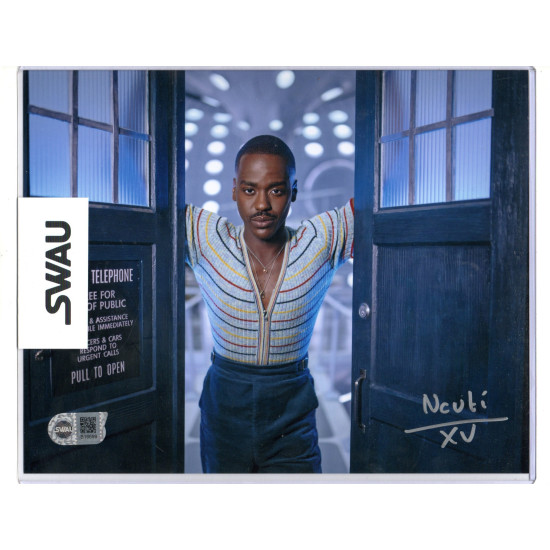 Ncuti Gatwa as The Doctor in Dr Who Signed 10x8 Col Photo Autographed