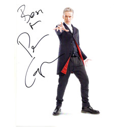 Peter Capaldi as Dr Who in Doctor Who Signed 10x8 Col Photo Autographed