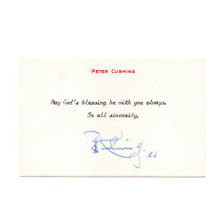 Peter Cushing Doctor Who, Star Wars & Dracula Hammer Horror Signed Letter Autographed