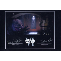 Philip Herbert as Hermi Oodlein Star Wars Return of The Jedi Signed 12x8 Col Photo Autographed