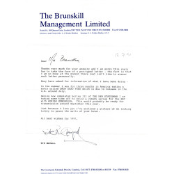 Rik Mayall Bottom, The New Statesman, The Young Ones Etc Signed Letter Autographed.