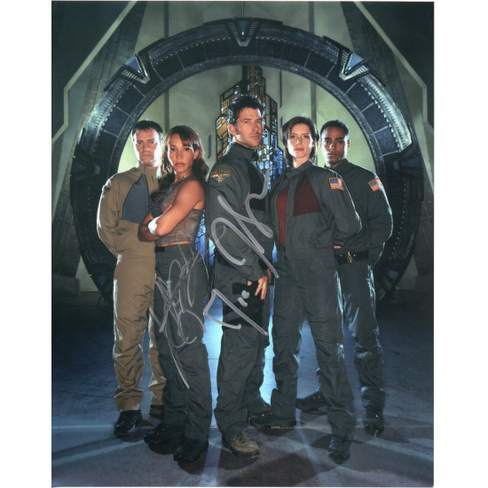 Stargate Atlantis Double Signed 10x8 Col Photo Autographed by John Flanigan and Rachel Luttrell 