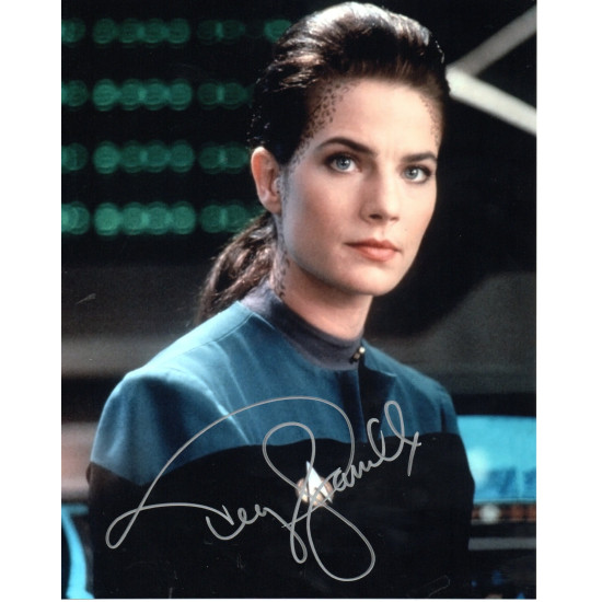 Terry Farrell as Jadzia Dax  in Star Trek DS9 Signed 10x8 Col Photo Autographed
