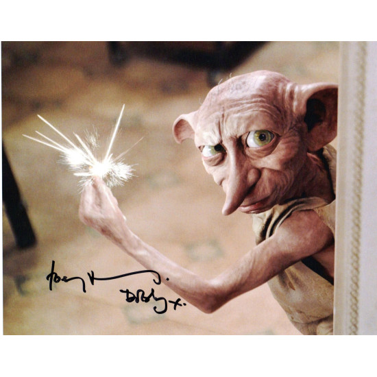 Toby Jones as Dobby the House Elf in Harry Potter Signed 10x8 Col Photo Autographed